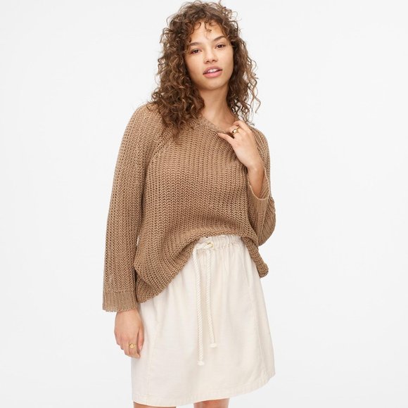 Relaxed-fit Linen Beach Sweater in Light Walnut - Picture 1 of 7